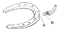 COLONEL NUNN'S SHOE WITH DETACHABLE TOE EXTENSION.