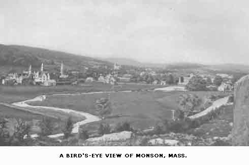 A BIRD'S EYE VIEW OF MONSON, MASS.