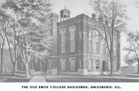 THE OLD KNOX COLLEGE BUILDINGS, GALESBURG. ILL.