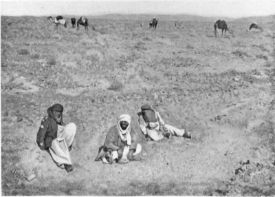 In the Afghan Desert. Afghan Caravan Men.
