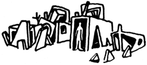 ruined Martian houses