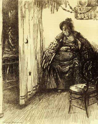 "MRS. CREGAN SAT AS IF SHE WERE WAITING FOR HER TURN TO ENTER A CONFESSIONAL."