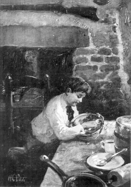 "The Frosting Dish"  From a painting by H. C. Pitz.