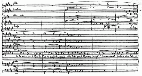 FACSIMILE OF AUTOGRAPH SCORE OF "LE RÊVE"  Act I.