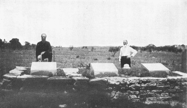 MATOPO CEMETERY. Elder Jesse Engle. Mrs. Cress.   Mrs. E. Doner. Elder Jacob Engle at his father's grave and Elder John Sheets.