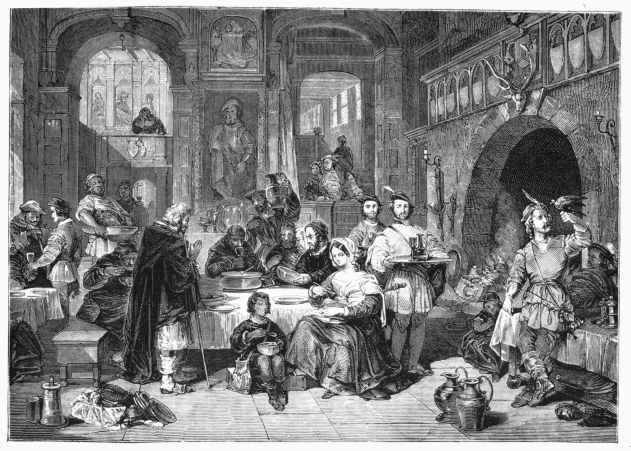 Old English Hospitality. By GEORGE CATTERMOLE. A.D. 1839.