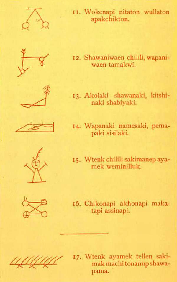 Page of Walum Olum