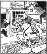 His horse at last stood still