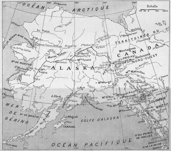 CARTE DE LA RGION DU KLONDYKE ET DE L'ALASKA.