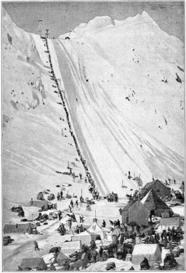 LA PASSE DU CHILKOOT.—PHOTOGRAPHIE DE LA ROCHE 
SEATTLE.