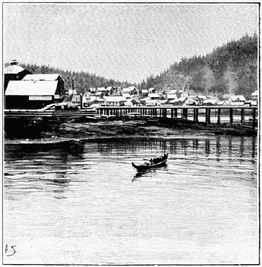 SKAGWAY, VU DE LA MER. DESSIN DE SLOM, D'APRS LA
PHOTOGRAPHIE DE M. GOLDSCHMIDT.
