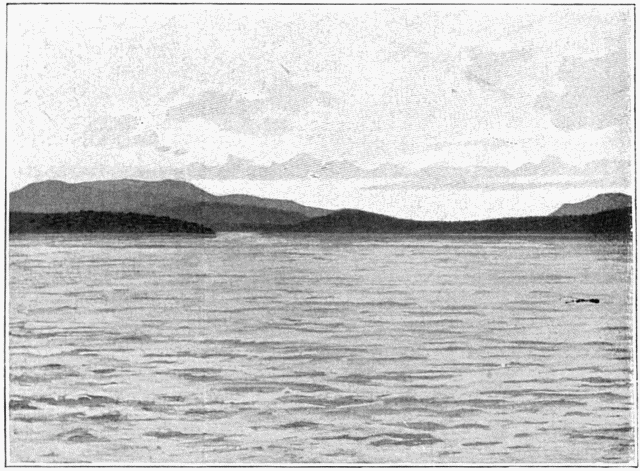 LE LAC LABERGE. DESSIN DE TAYLOR, D'APRS UNE
PHOTOGRAPHIE DE M. GOLDSCHMIDT.