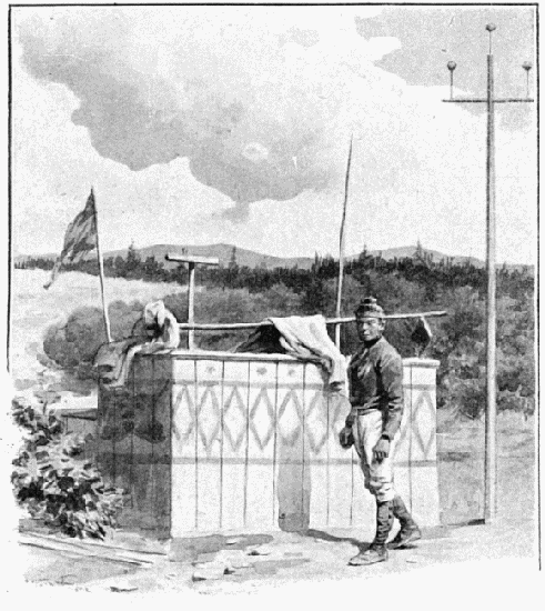 TOMBEAU INDIEN  FORT SELKIRK. DESSIN D'A. PARIS, D'APRS
LE CROQUIS DE L'AUTEUR.