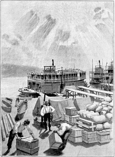 STEAMERS DU YUKON. DESSIN DE JOUAS, D'APRS LE CROQUIS DE
L'AUTEUR.