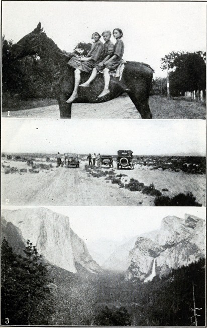 1. Driving Home the Cows. 2. Meeting in the Great
American Desert. 3. Bridal Veil from Artist's Point, Yosemite Valley.