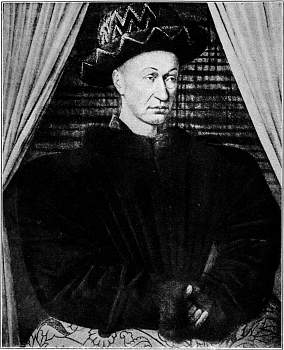 Karel VII, Koning van Frankrijk.--Naar een schilderij uit het „Muse du Louvre”, te Parijs.