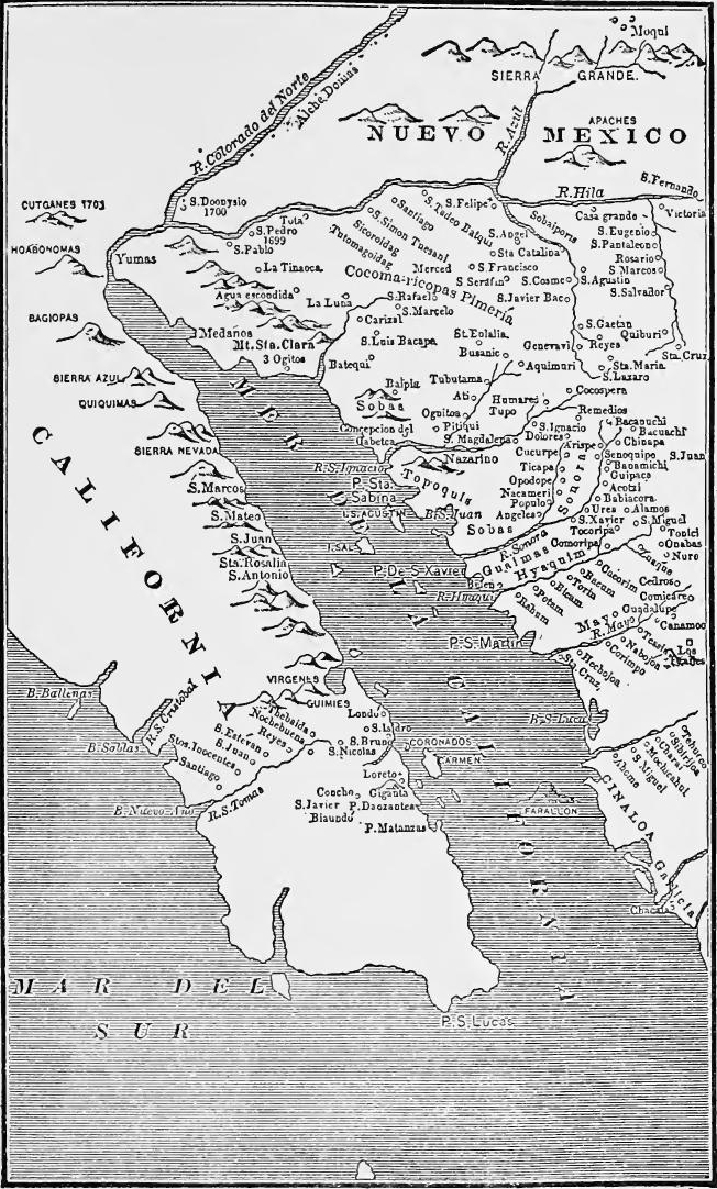 Father Kino's Map of Pimería Alta (Bancroft, Arizona and
New Mexico, p. 360).