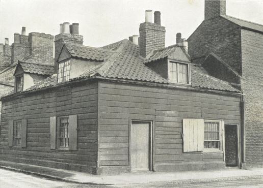 Plate VII.—Lodge removed from the Prison in April, 1816,
and re-erected as Cottages in St. Leonard Street, Peterborough