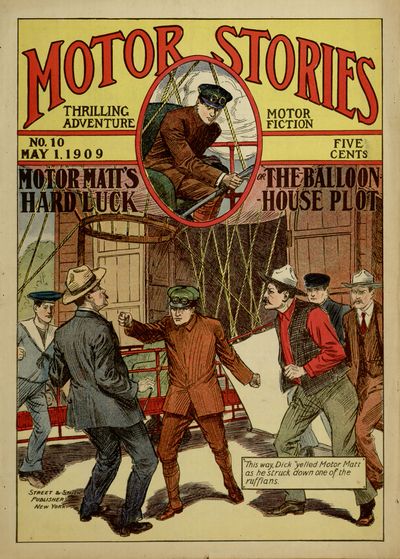 "This way, Dick" yelled Motor Matt
as he struck down one of the
ruffians.