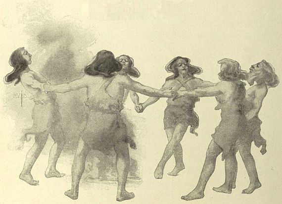 dancing around fire